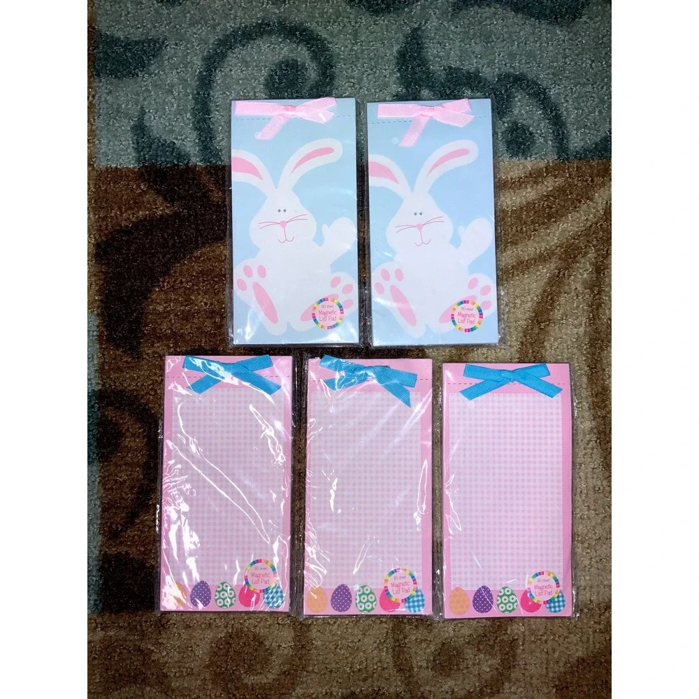 Bundle‎ 5 EASTER THEME MAGNETIC NOTE PAD TO DO LIST PAPER 80 MEMO SHEETS